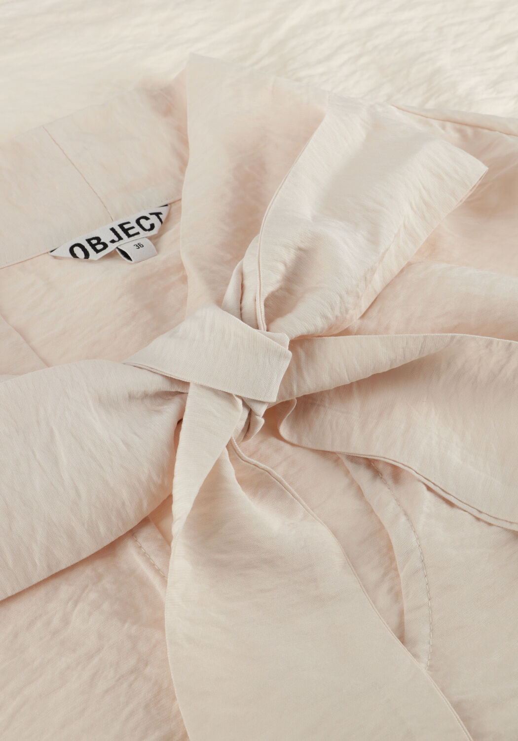 Creme OBJECT Blouses OBJJACIRA L/S RE BOW SHIRT - large