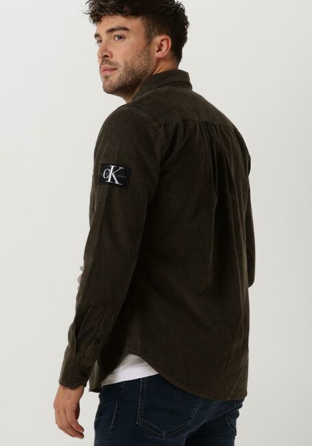 Olijf CALVIN KLEIN Overshirt MONOLOGO BADGE CORDUROY SHIRT - large