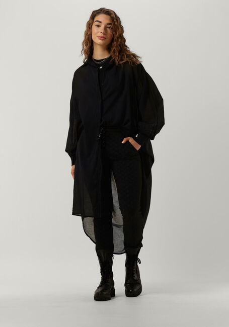 Zwarte 10DAYS Midi jurk DRESS PARIS VOILE - large