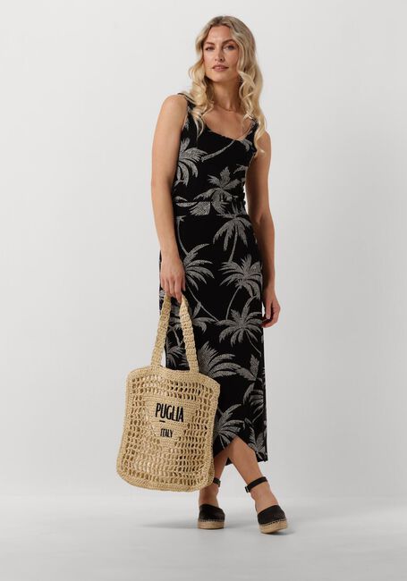 Zwarte JANSEN AMSTERDAM Top VP363 JERSEY PRINTED SLEEVELES SINGLET WITH SQUARE NECKLINE - large
