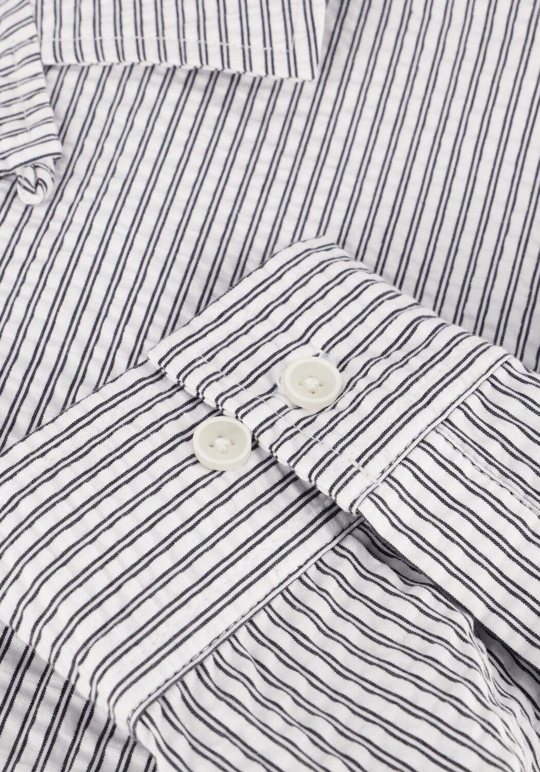 Gebroken wit ANERKJENDT Casual overhemd AKKURT L/S STRIPE SHIRT - large