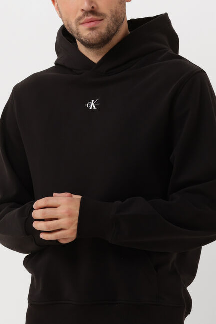 Zwarte CALVIN KLEIN Sweater MICRO MONOLOGO HOODIE - large