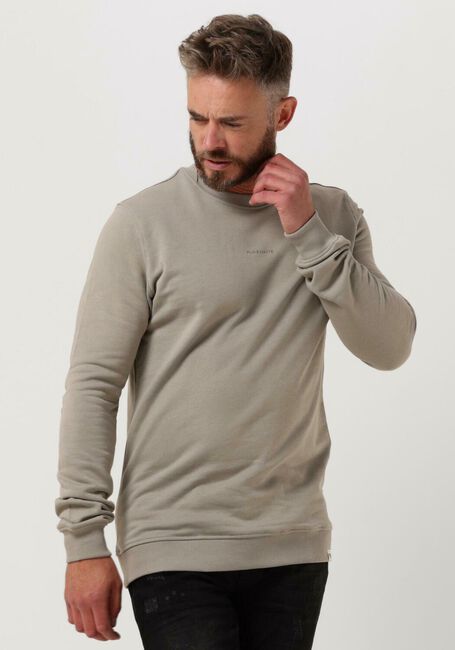 Getand Gepland optocht Taupe PUREWHITE Trui CREWNECK WITH ARTWORK PATCH ON BACK | Omoda