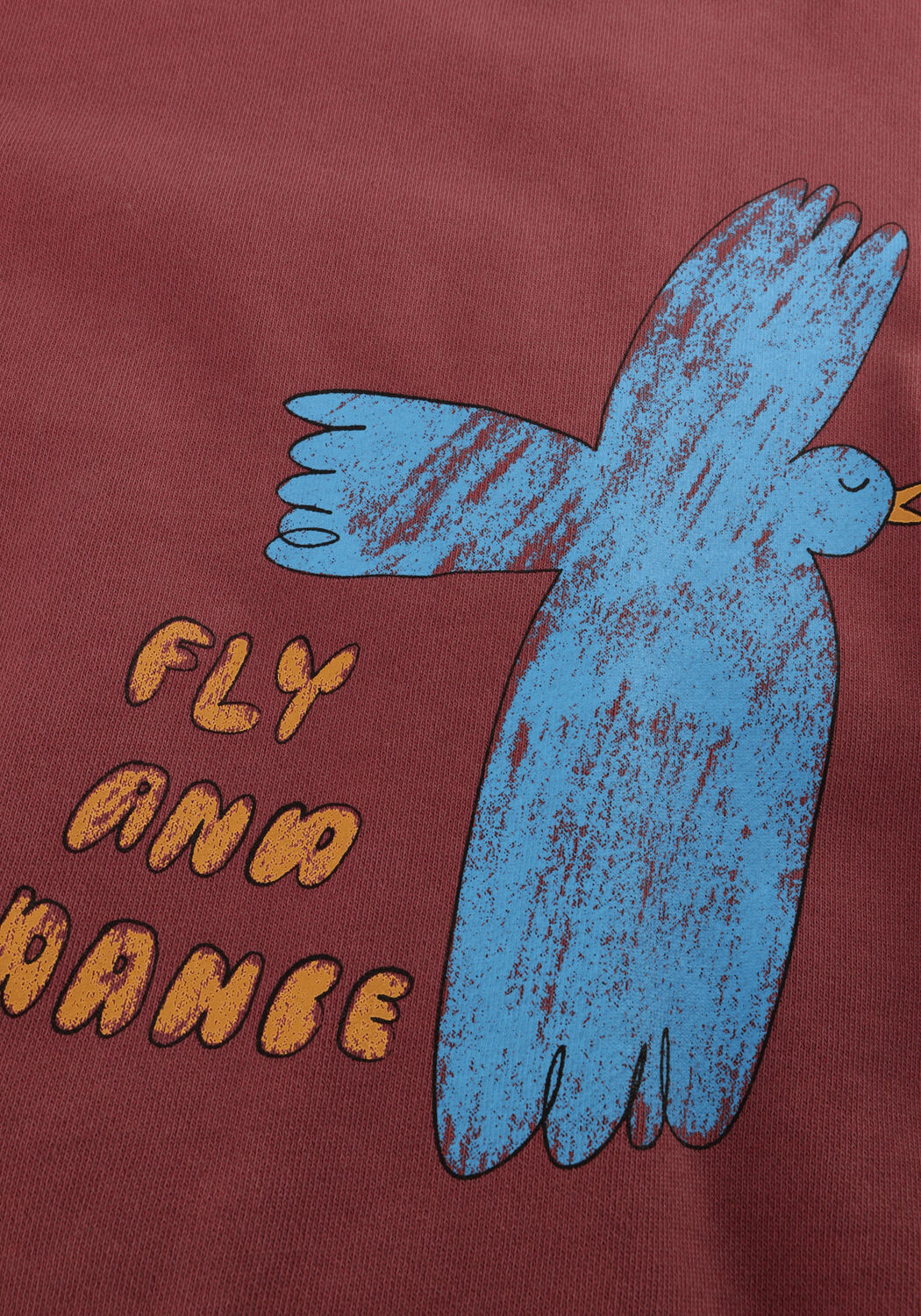 Bordeaux Jelly Mallow Trui FLYING BIRD PIGMENT SWEATSHIRT - large