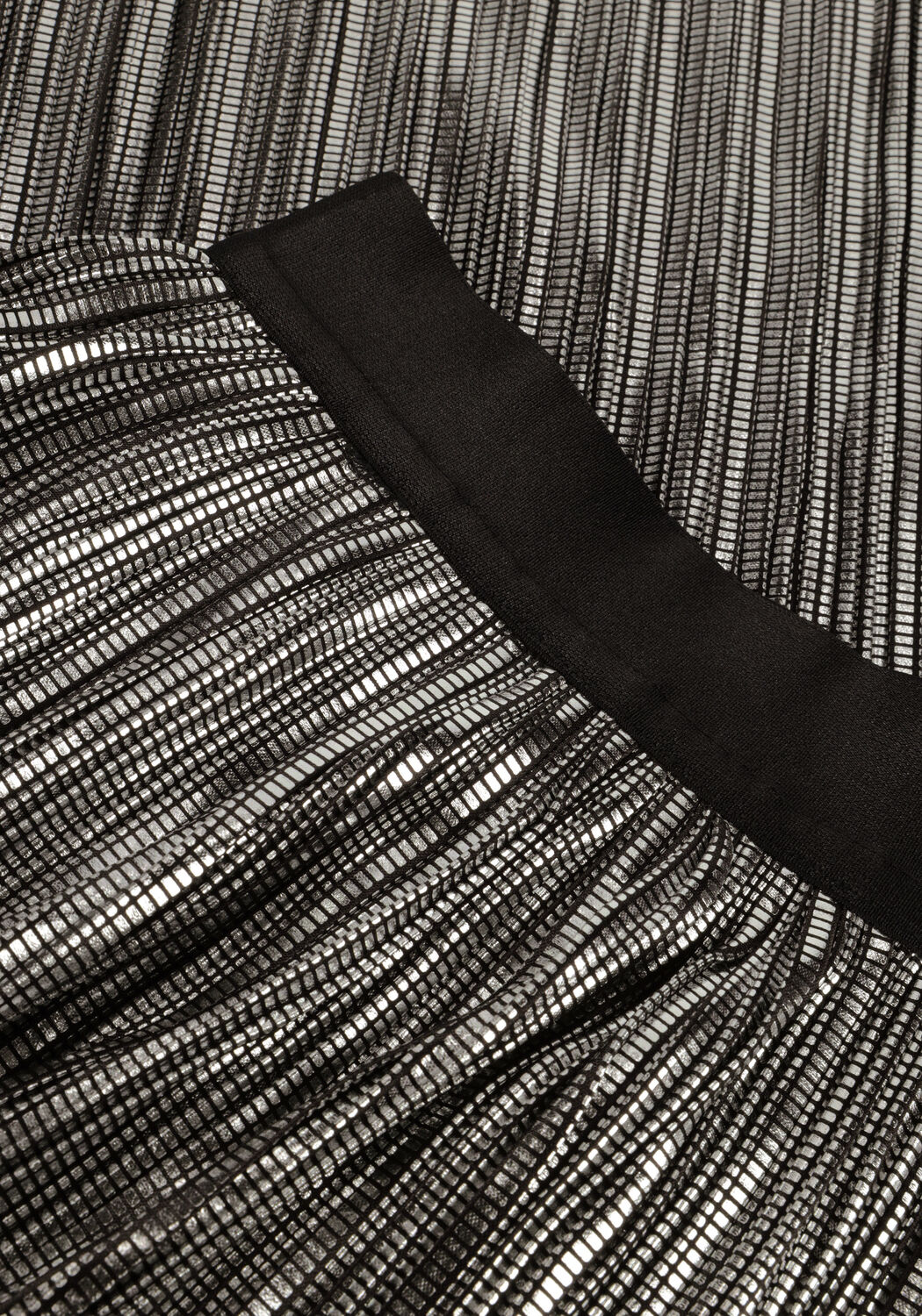 Zilveren CO'COUTURE Maxirok RILEY METAL PLISSE SKIRT - large