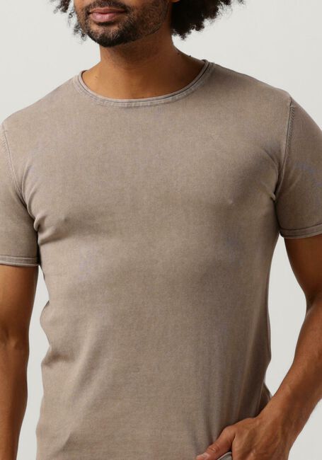 Zand PUREWHITE T-shirt FLAT KNITTED SHIRT SHORTSLEEVE WITH SMALL LOGO ON CHEST - large