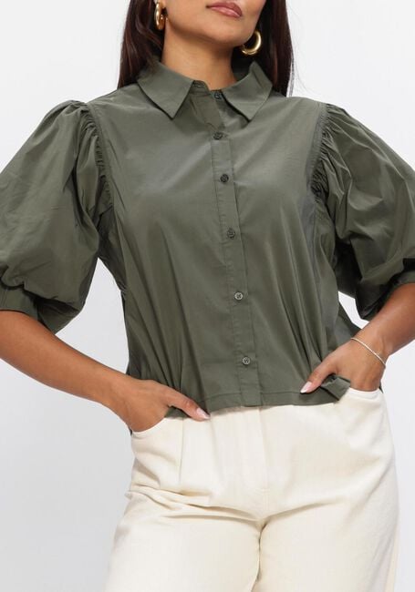 Donkergroene NEO NOIR Blouses ETTA POPLIN SHIRT - large