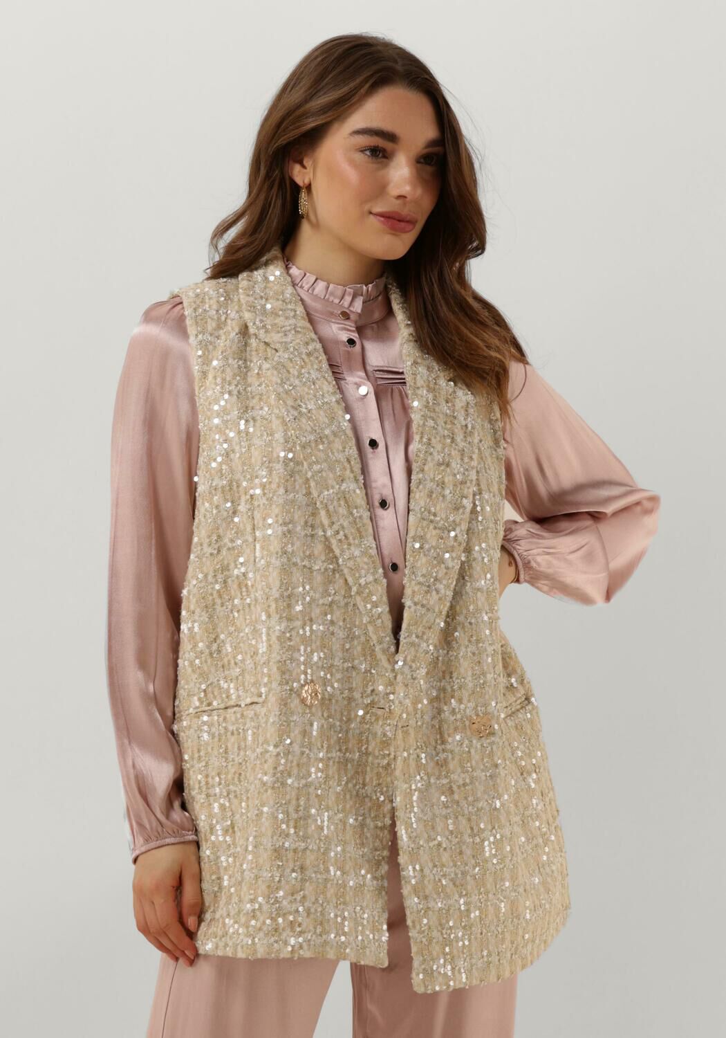 Amaya Amsterdam Elegant Beige James Gilet Beige Dames