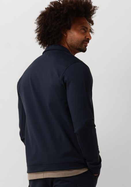 Donkerblauwe PURE PATH Overshirt PUNTA COACK SHIRT WITH PRESS BUTTONS AND FRONT PRINT - large