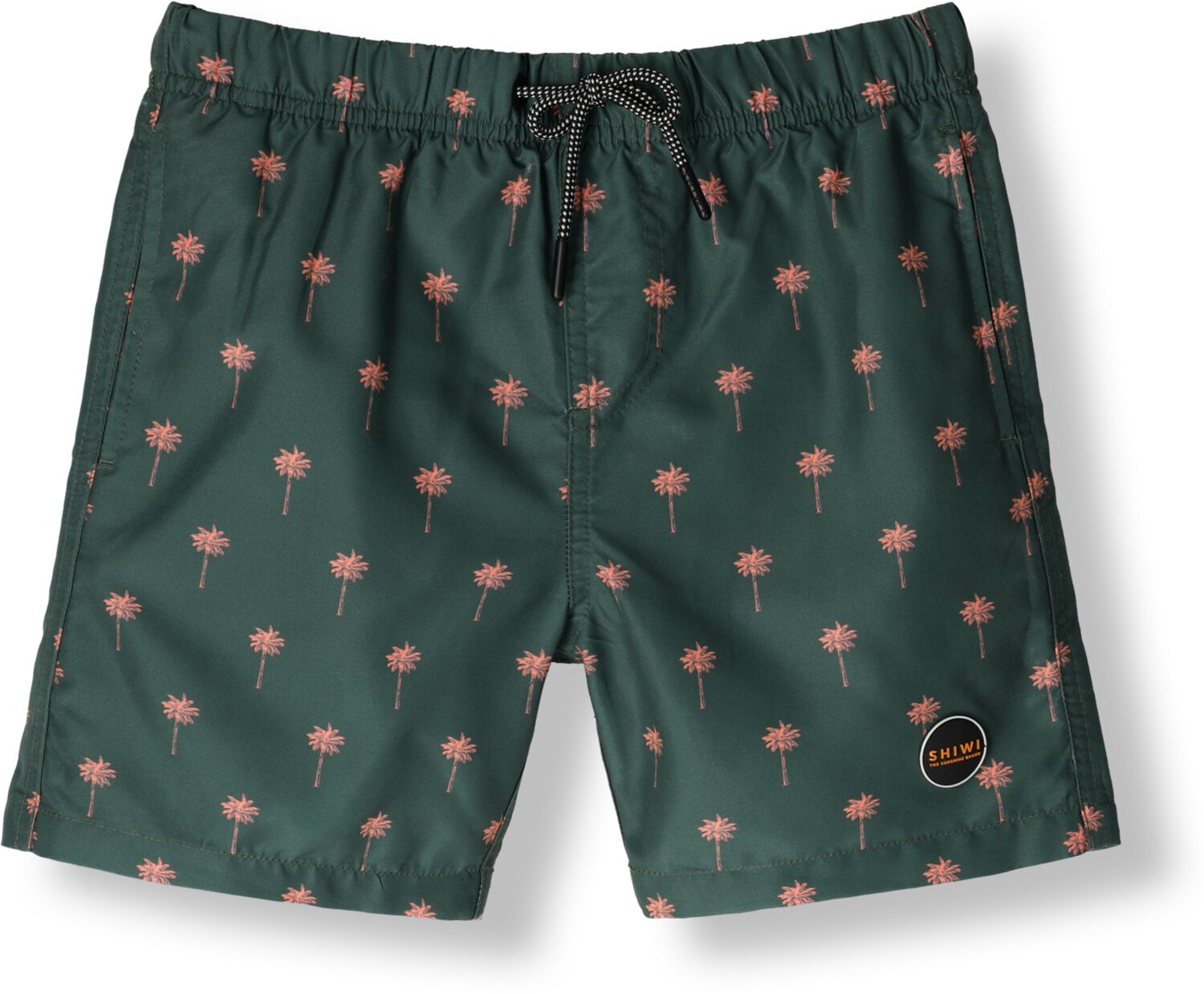 SHIWI Jongens Zwemkleding Swim Shorts Scratch Palm Donkergroen