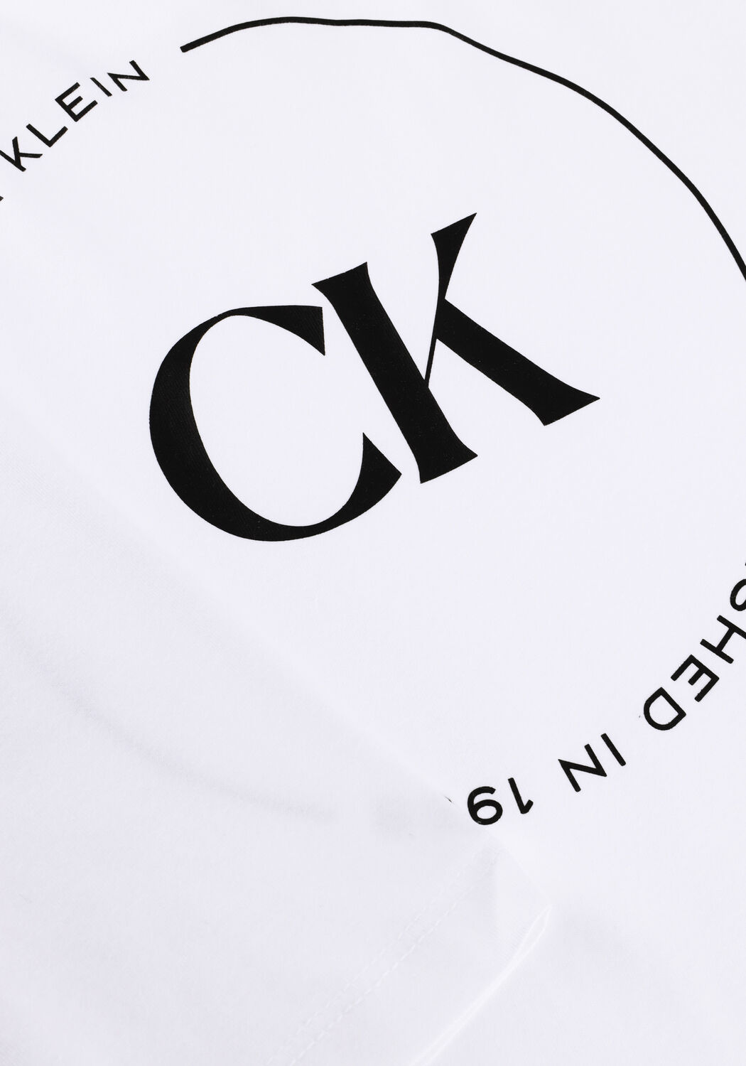 Witte CALVIN KLEIN T-shirt 30S EU WHOLESALE JEANS GRAPHICS - large