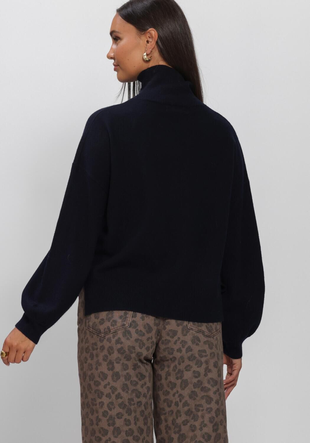 Donkerblauwe BY-BAR Trui SAMMIE PULLOVER - large