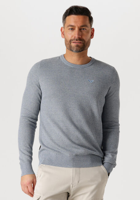 Blauwe PME LEGEND Trui R-NECK COTTON MODAL - large