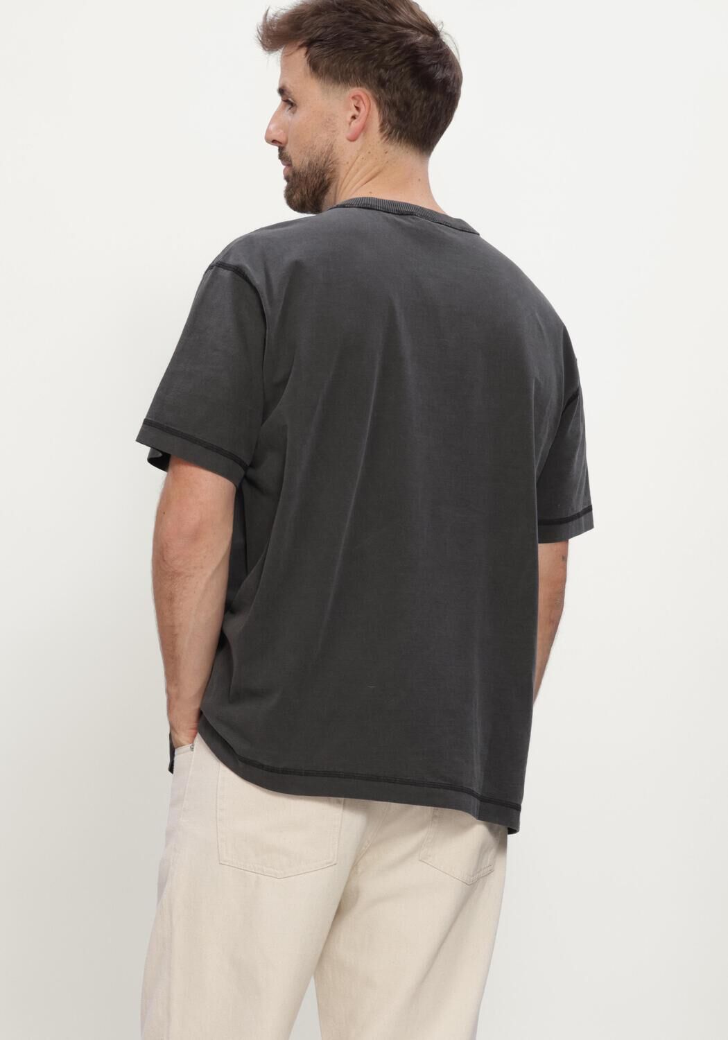 Antraciet G-STAR RAW T-shirt UNIT WASHED RELAXED R T S\S - large