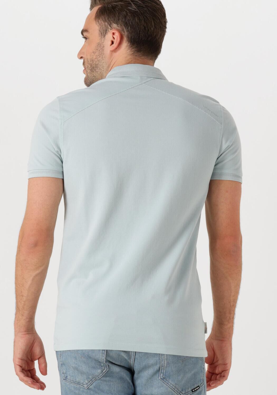 CAST IRON Heren Polo's & T-shirts Short Sleeve Polo Essential Lichtblauw