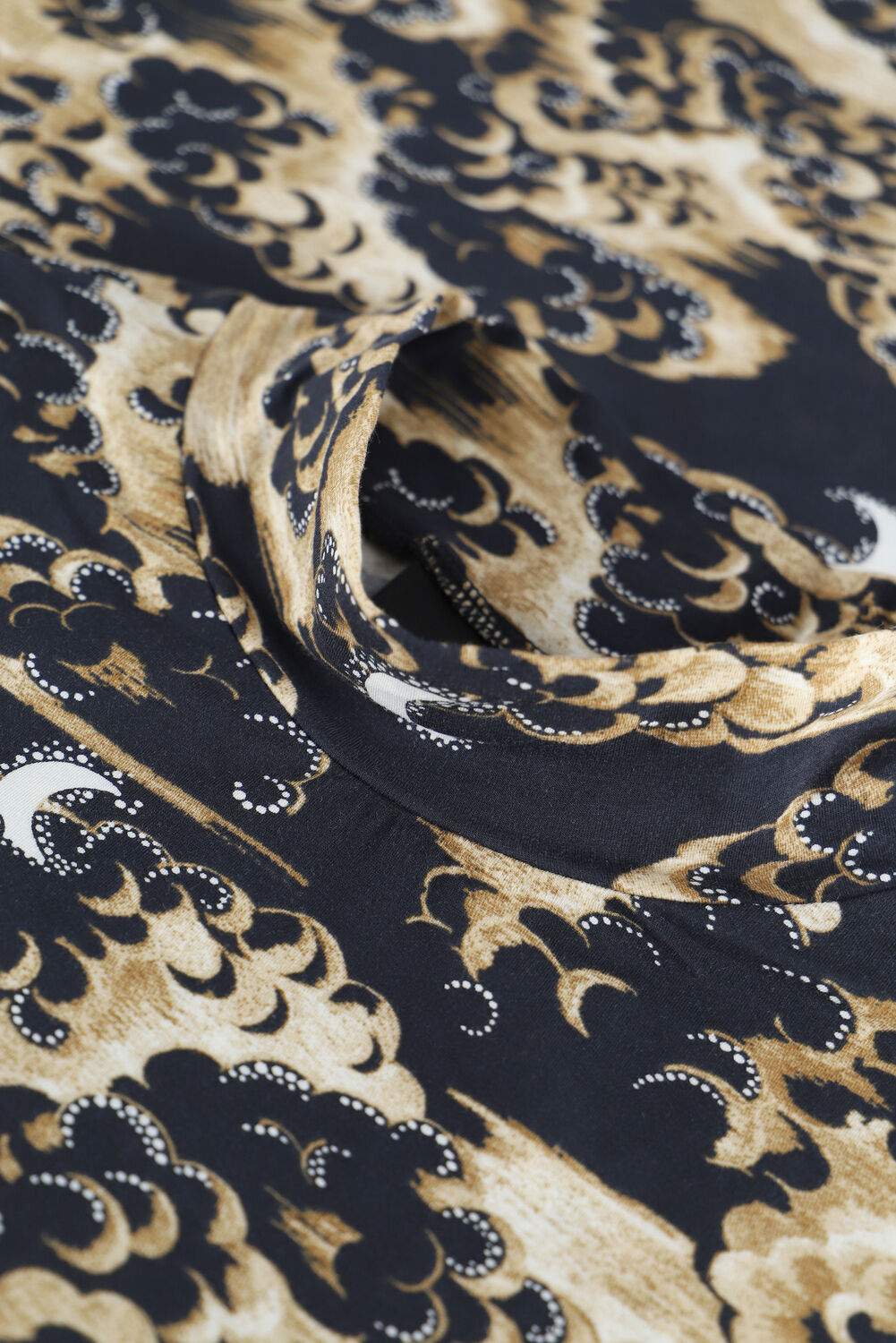 Bruine SCOTCH & SODA T-shirt PRINTED LONG-SLEEVED HIGH NECK - large