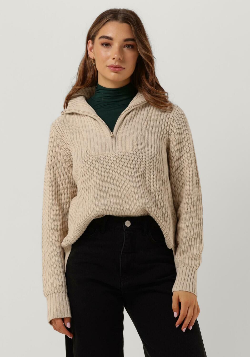 Zip sweater on sale dames