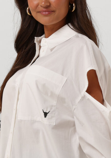 Witte ALIX THE LABEL Blouses LADIES WOVEN CUT OUT POPLIN BLOUSE - large
