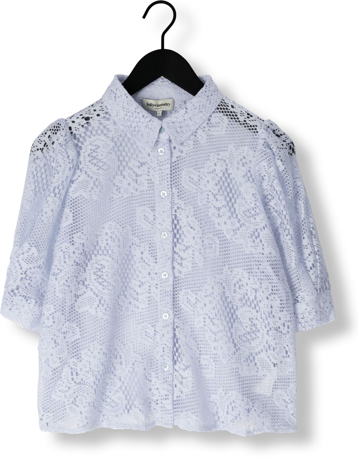 LOLLYS LAUNDRY Dames Blouses Bonoll Shirt Ss Lichtblauw