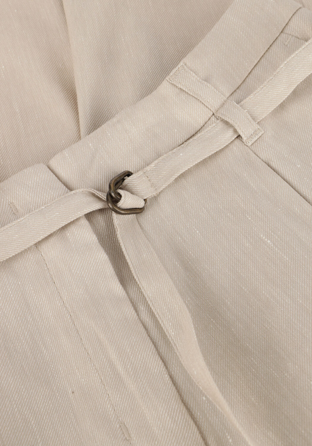 Beige SUMMUM Pantalon TROUSERS WIDE LINEN BLEND TWILL - large