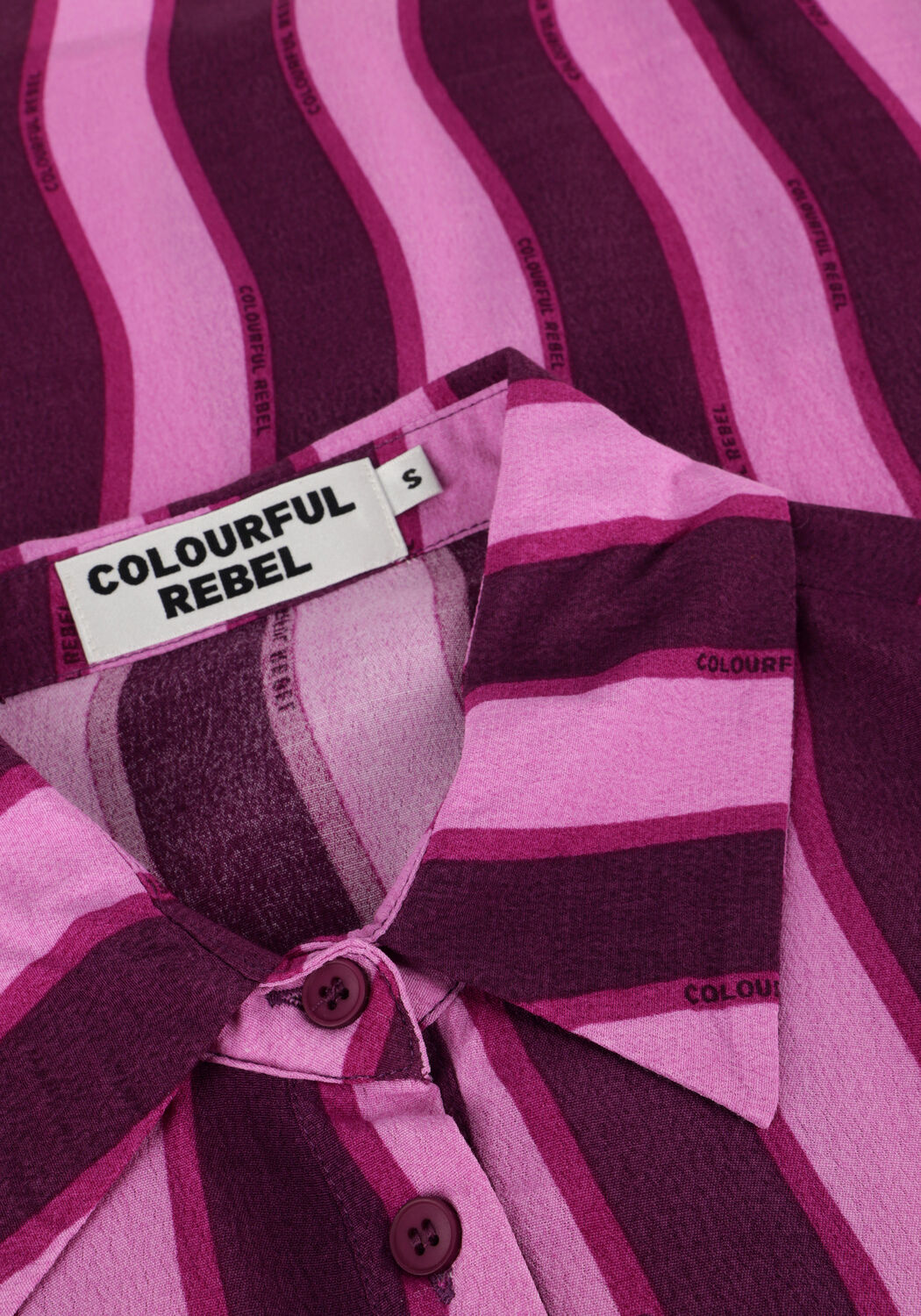 Paarse COLOURFUL REBEL Blouses TIA STRIPES KIMONO SLEEVE BLOUSE - large