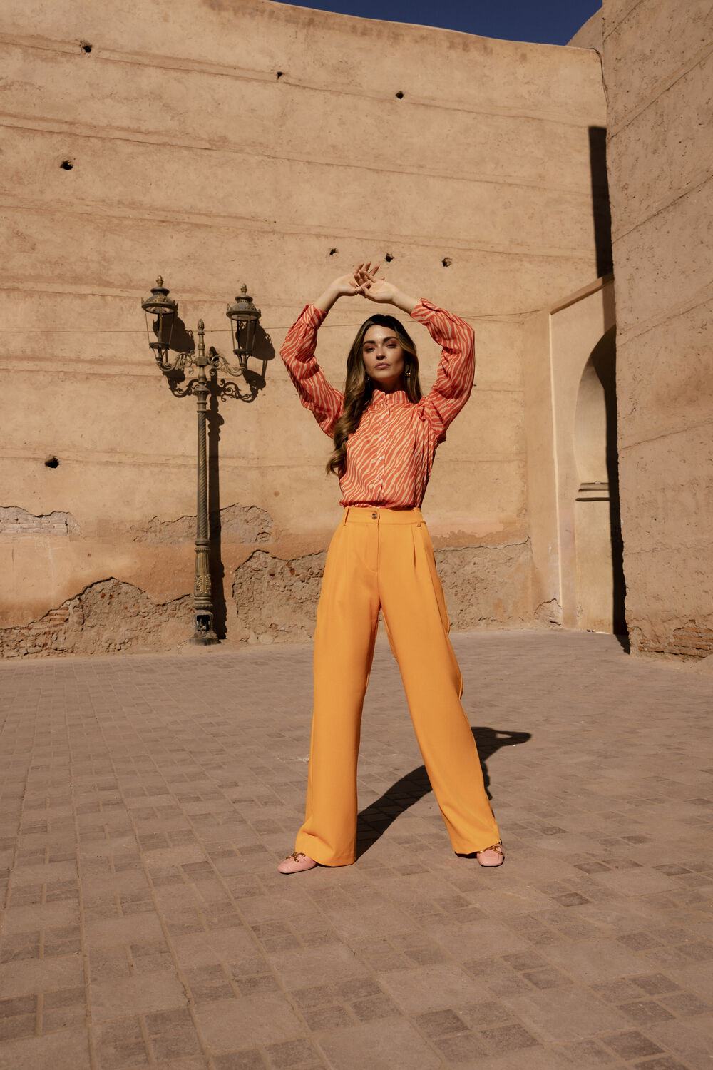 Oranje NOTES DU NORD Blouses GENNY RECYCLED SHIRT - large