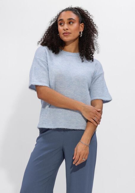 Lichtblauwe SELECTED WOMEN Trui SLFLULU 2/4 KNIT O-NECK - large