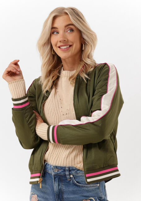 Olijf SCOTCH & SODA Jack REVERSIBLE PADDED BOMBER JACKET IN RECYCLED POLYESTER - large