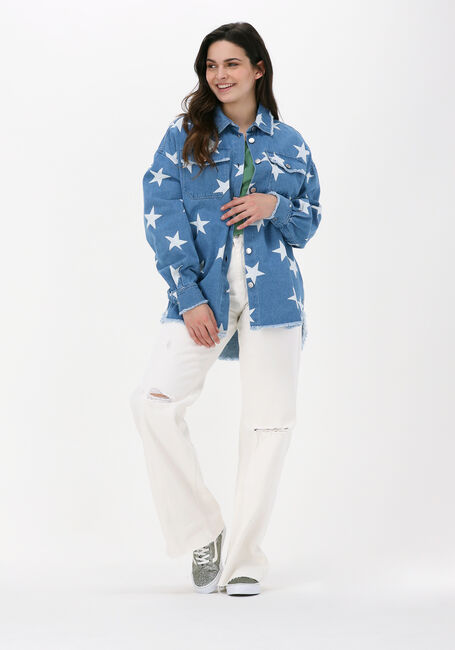 Witte COLOURFUL REBEL Wide jeans GAIA HIGHT RISE WIDE LEG DENIM PANTS - large