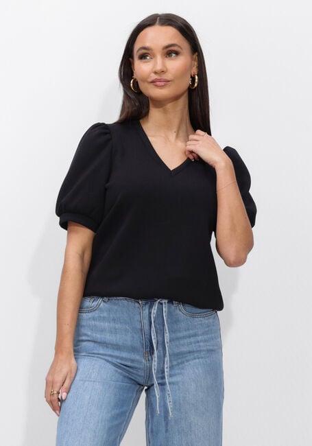 Zwarte OBJECT Top OBJANDREA S/S RE V-NECK TOP - large