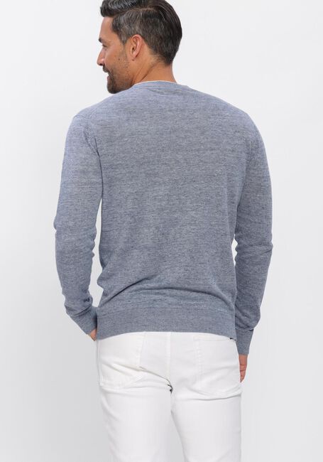 Blauwe GENTILUOMO Trui ROUND NECK LS - large
