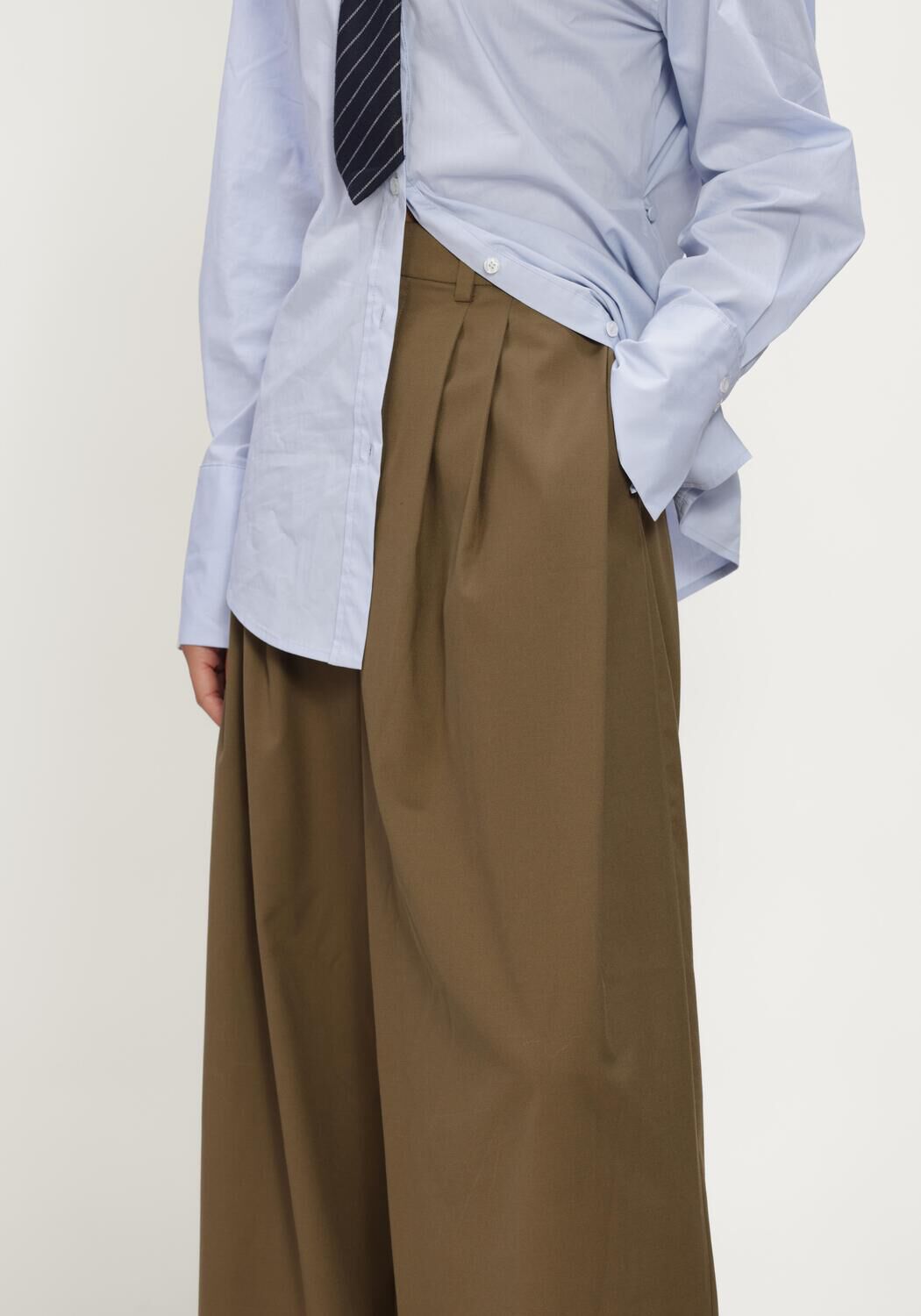 Groene GESTUZ Pantalon GZOLIVIA HW PANTS - large