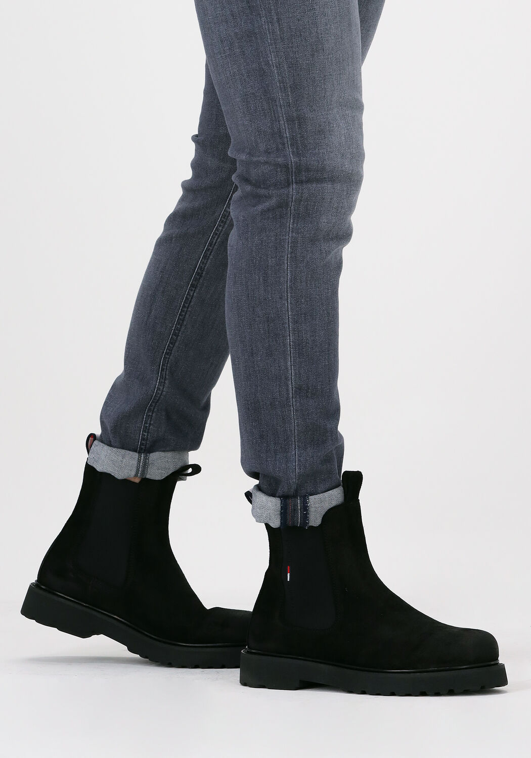 Zwarte TOMMY JEANS Chelsea boots SUEDE CHELSEA - large