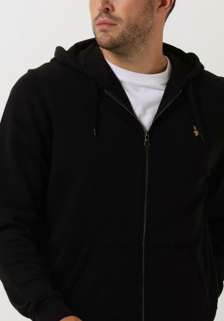 Zwarte LYLE & SCOTT Trui ZIP THROUGH HOODIE - large