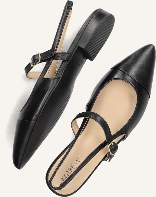 Zwarte NOTRE-V Slingbacks VK1154 Zwarte NOTRE-V Slingbacks VK1154 - large