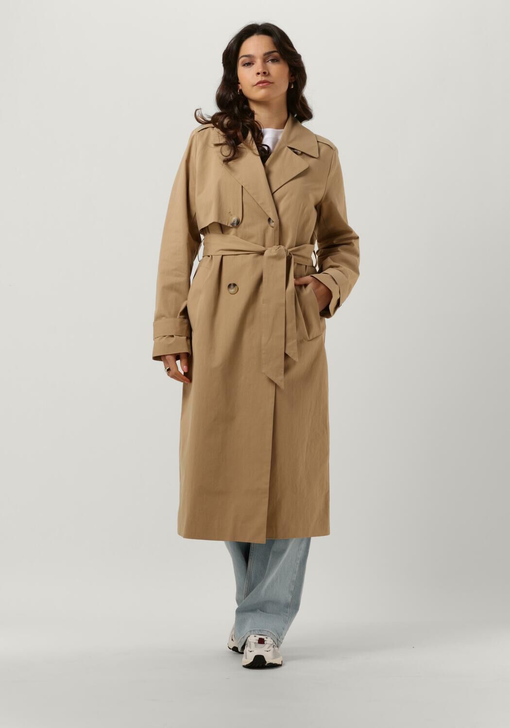 beige selected femme slfsia trench coat b