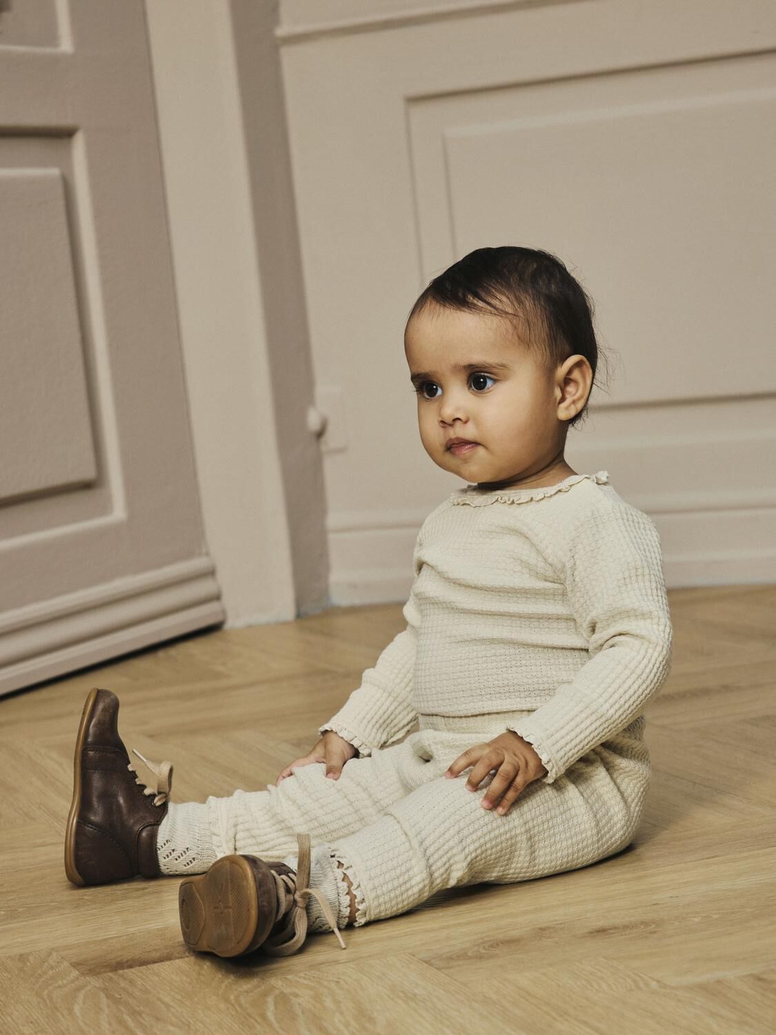 Creme LIL' ATELIER Lange broeken NBFOSANNE LOOSE PANT LIL - large