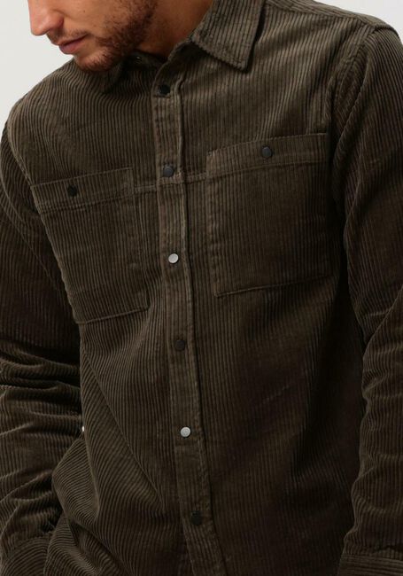 Donkergroene ANERKJENDT Overshirt AKOSCAR WIDE CORDUROY - large