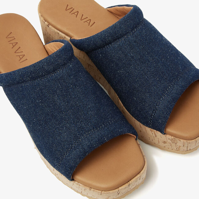 Blauwe VIA VAI Slippers SISSEL RYDE - large