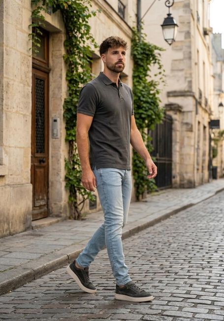 Zwarte G-STAR RAW Polo DUNDA OVERDYED SLIM POLO S\S - large
