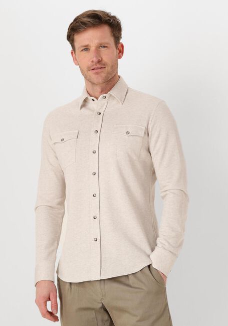 Beige PROFUOMO Casual overhemd OVERSHIRT WESTER - large