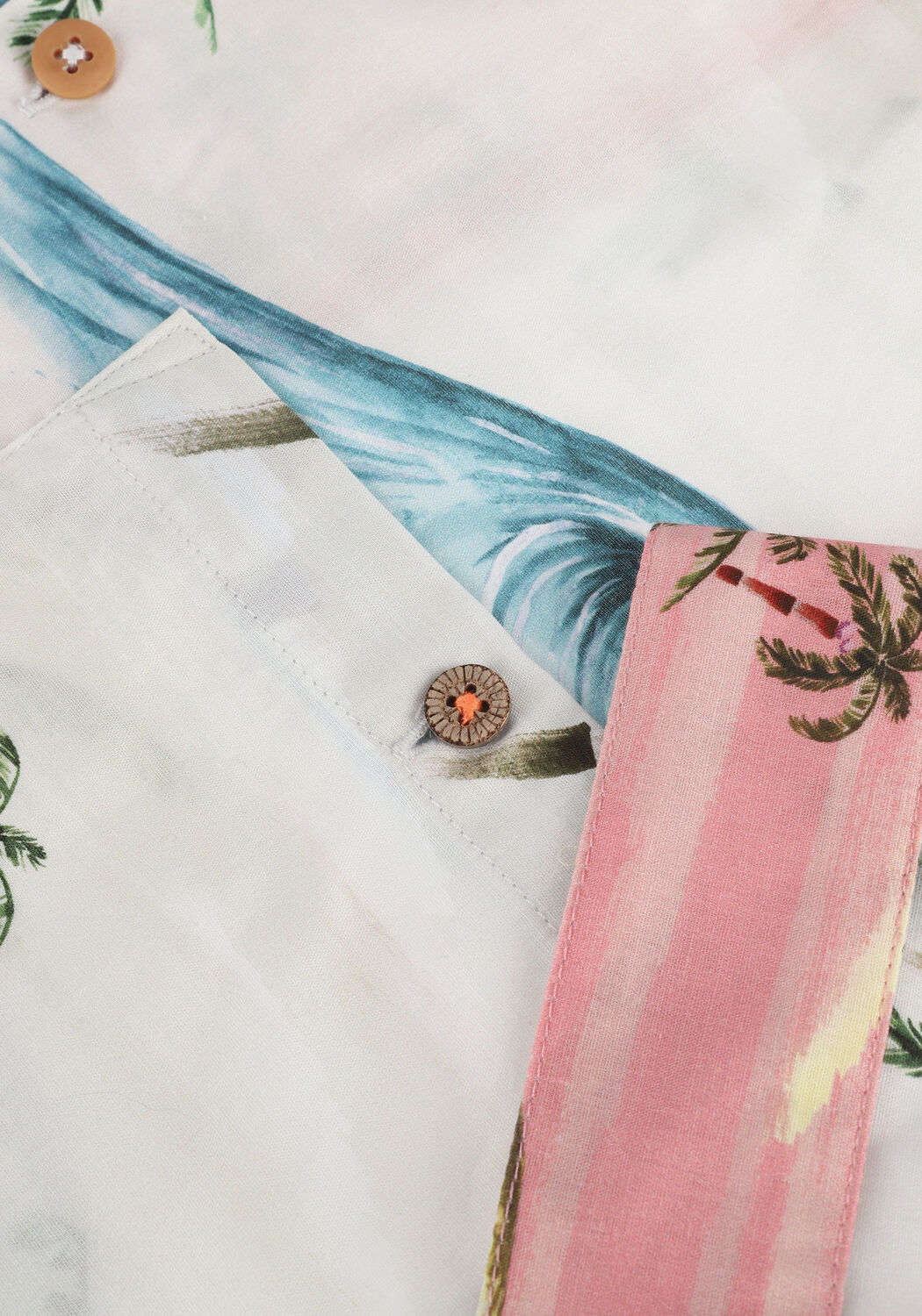 Gebroken wit SCOTCH & SODA Casual overhemd SEASONAL PRINTED HAWAIIAN DETAILED SHIRT - large