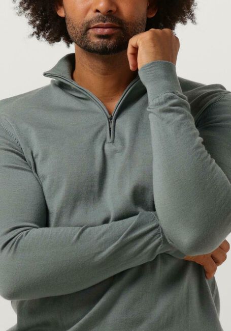 Groene PROFUOMO Trui PULLOVER HALF ZIP - large