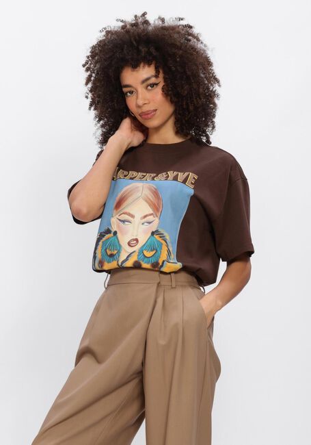 Bruine HARPER & YVE T-shirt MOODY-SS - large