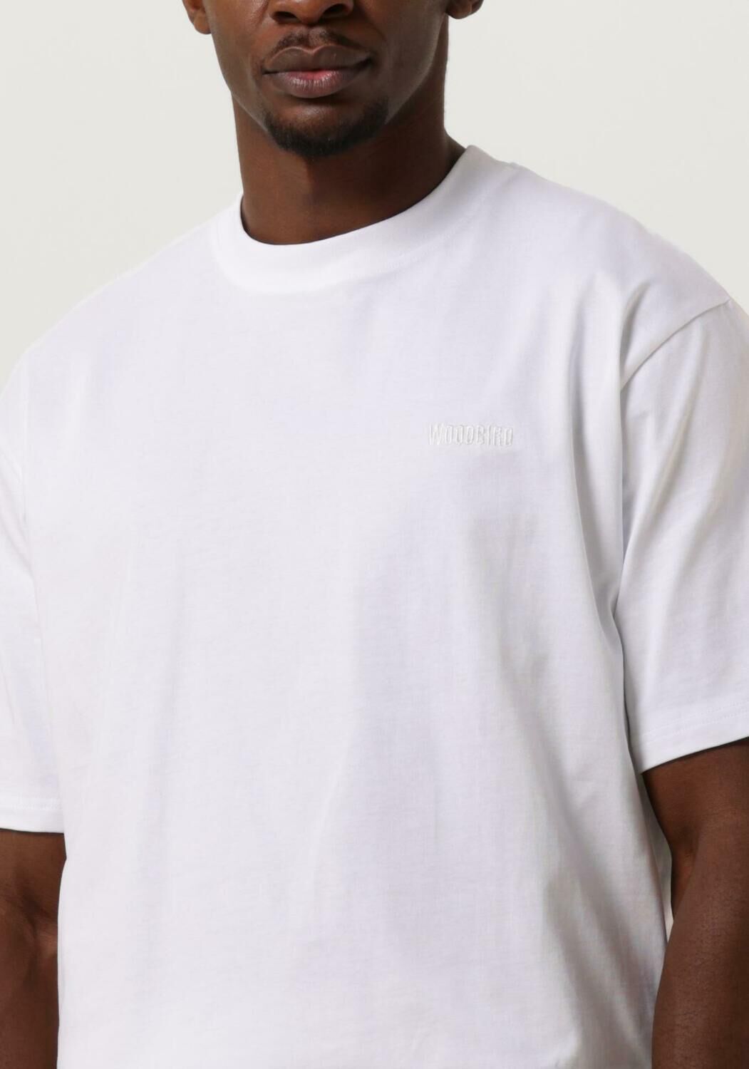 WOODBIRD Heren Polo's & T-shirts Wbbaine Base Tee Wit