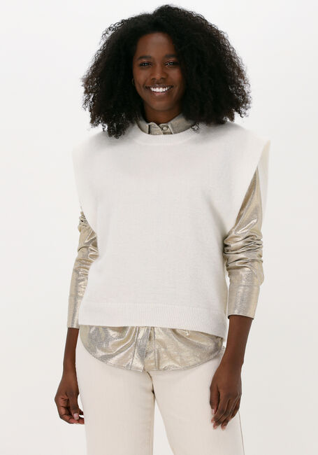 Gebroken wit JUST FEMALE Spencer COLDY KNIT VEST - large