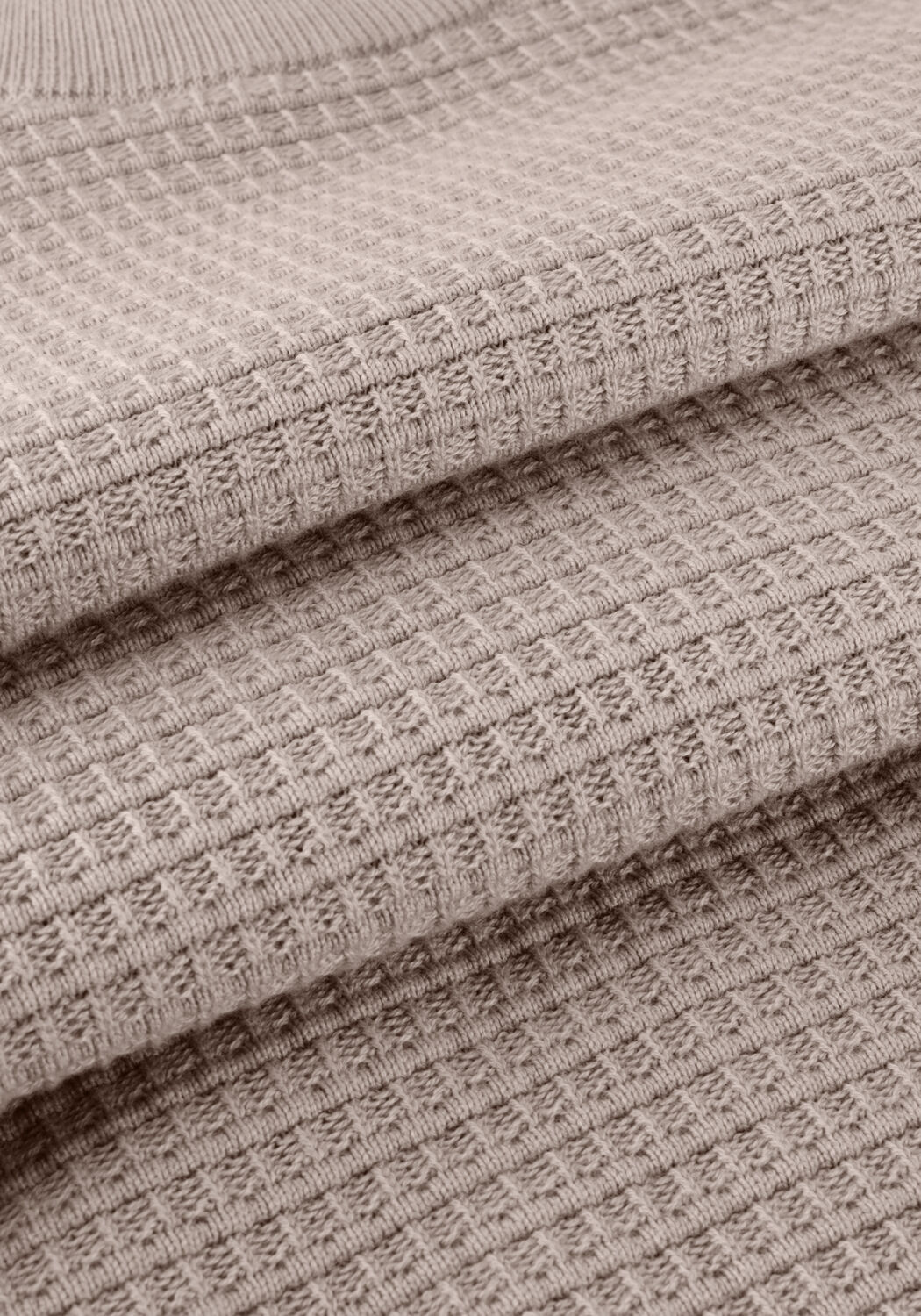 Beige TOMMY HILFIGER Trui SPRING GRID STRUCTURED CREW NECK - large