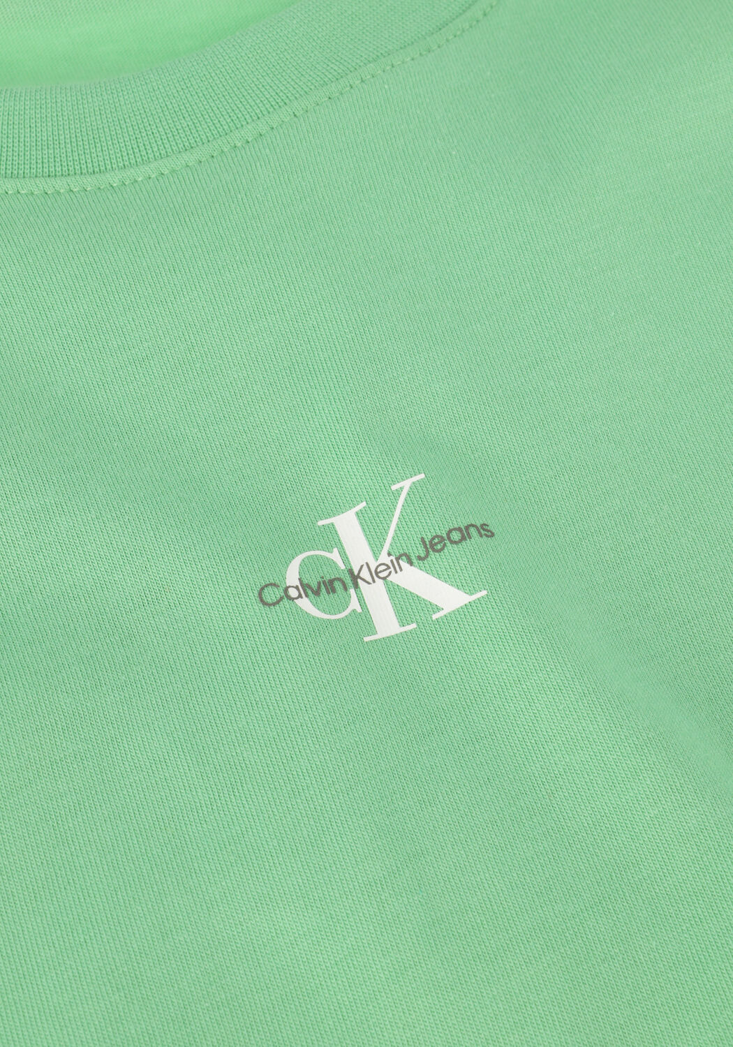 Groene CALVIN KLEIN T-shirt MICRO MONOLGO TEE - large