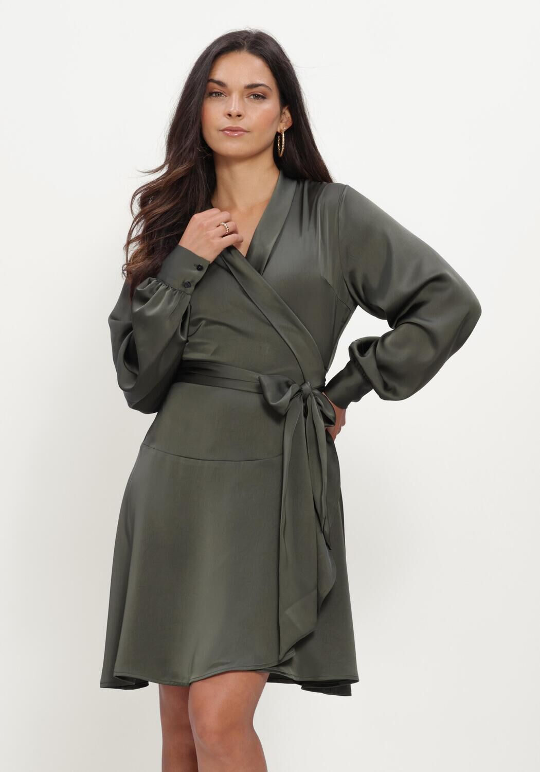Donkergroene NOTRE-V Mini jurk NV-IVANA - large