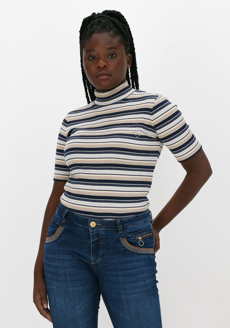 Blauwe MOS MOSH Top JOELINA SS TURTLE NECK TEE - large